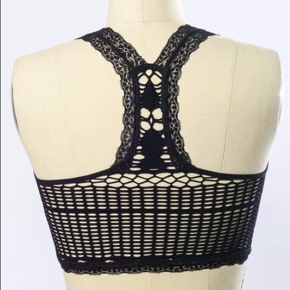 Black Lace Trimmed Bralette - Picture 4 of 6